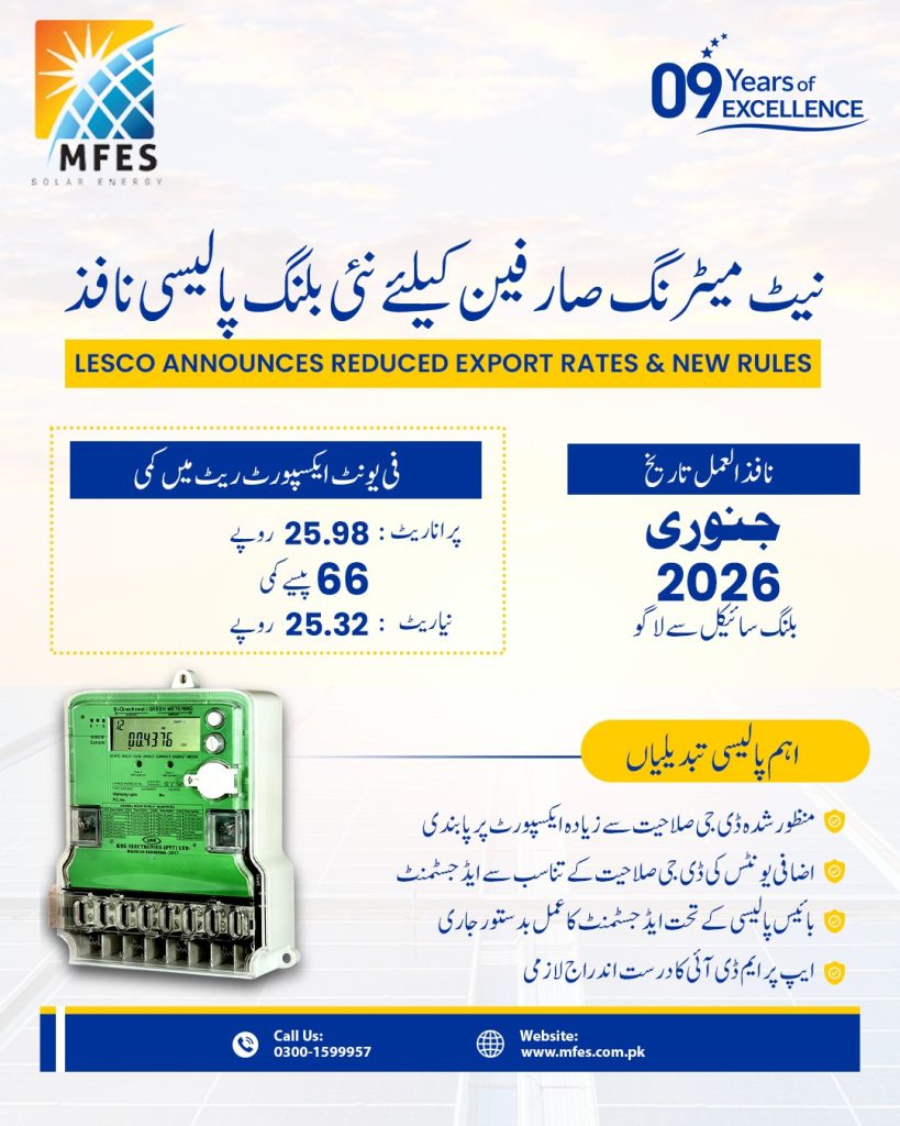 New Net metering policy