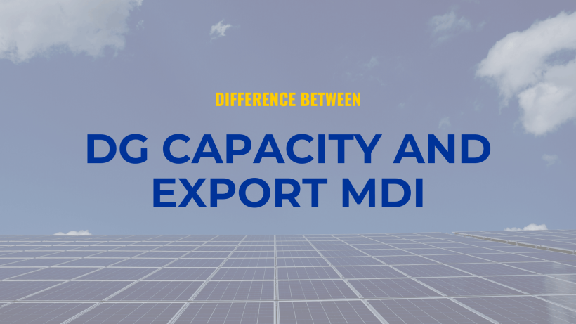 Difference Between DG Capacity and Export MDI